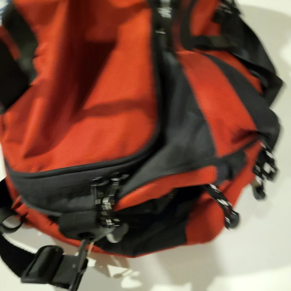 Eddie Bauer Travel Backpack. Red & Black